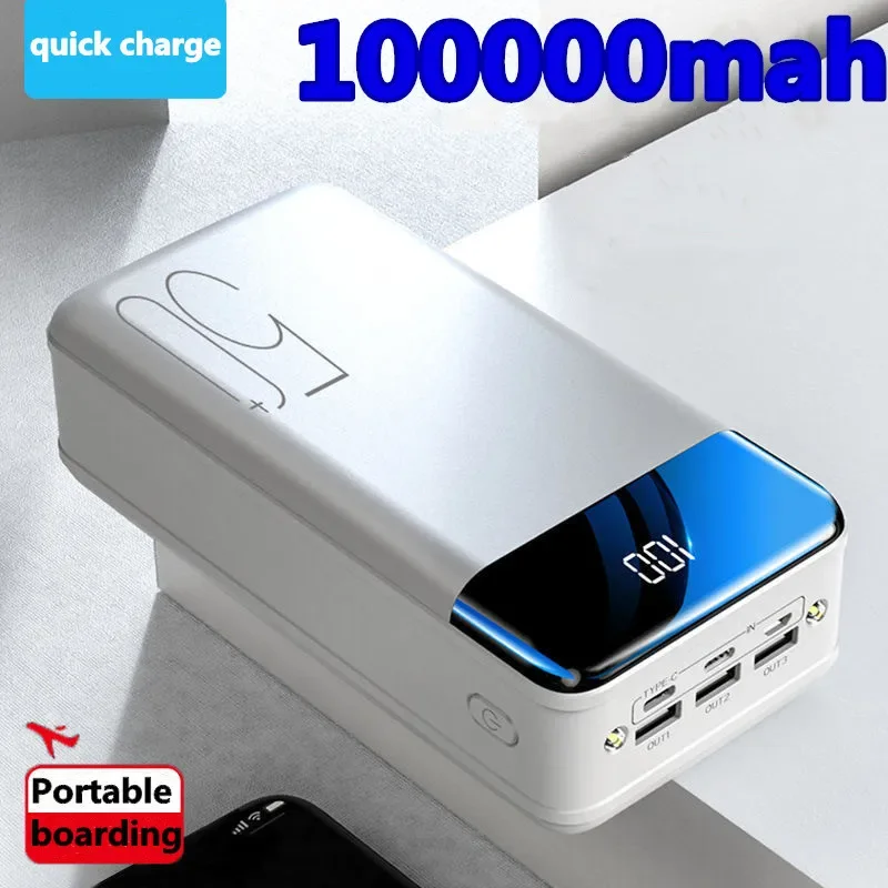 

Latest Super Genuine Fast Charging 100000mah /98000mah Power Bank Large Capacity Mobile Power Universal 5v2.1a Fast Charging