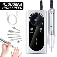 45000RPM Rechargeable Nail Drill Machine With LCD Display Low Noise Professional Nail Polish Sander for Manicure Nail Equipment 1