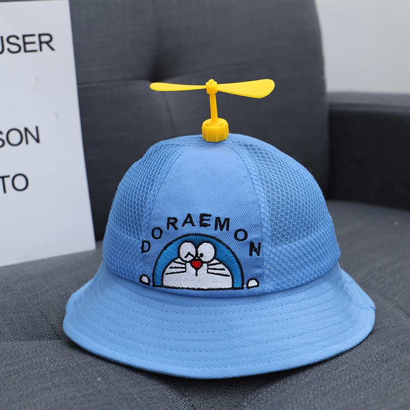 Doraemon Bucket Hat Cute Cartoon Anime Child Beach Round Cap Full