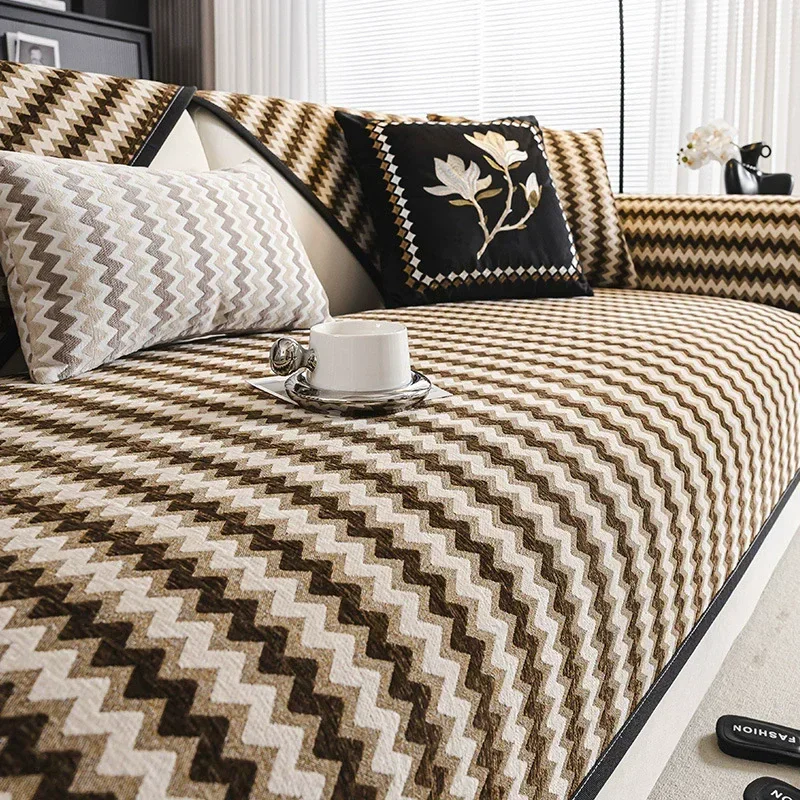 Four Seasons Universal Dirt-resistant Non-slip Cushion Light Luxury High-end All-inclusive Sofa Cover Cloth Towel 5