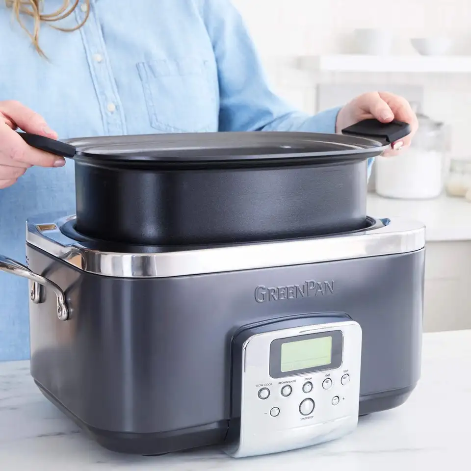 Elite 6 Quart Graphite Slow Cooker Appliance