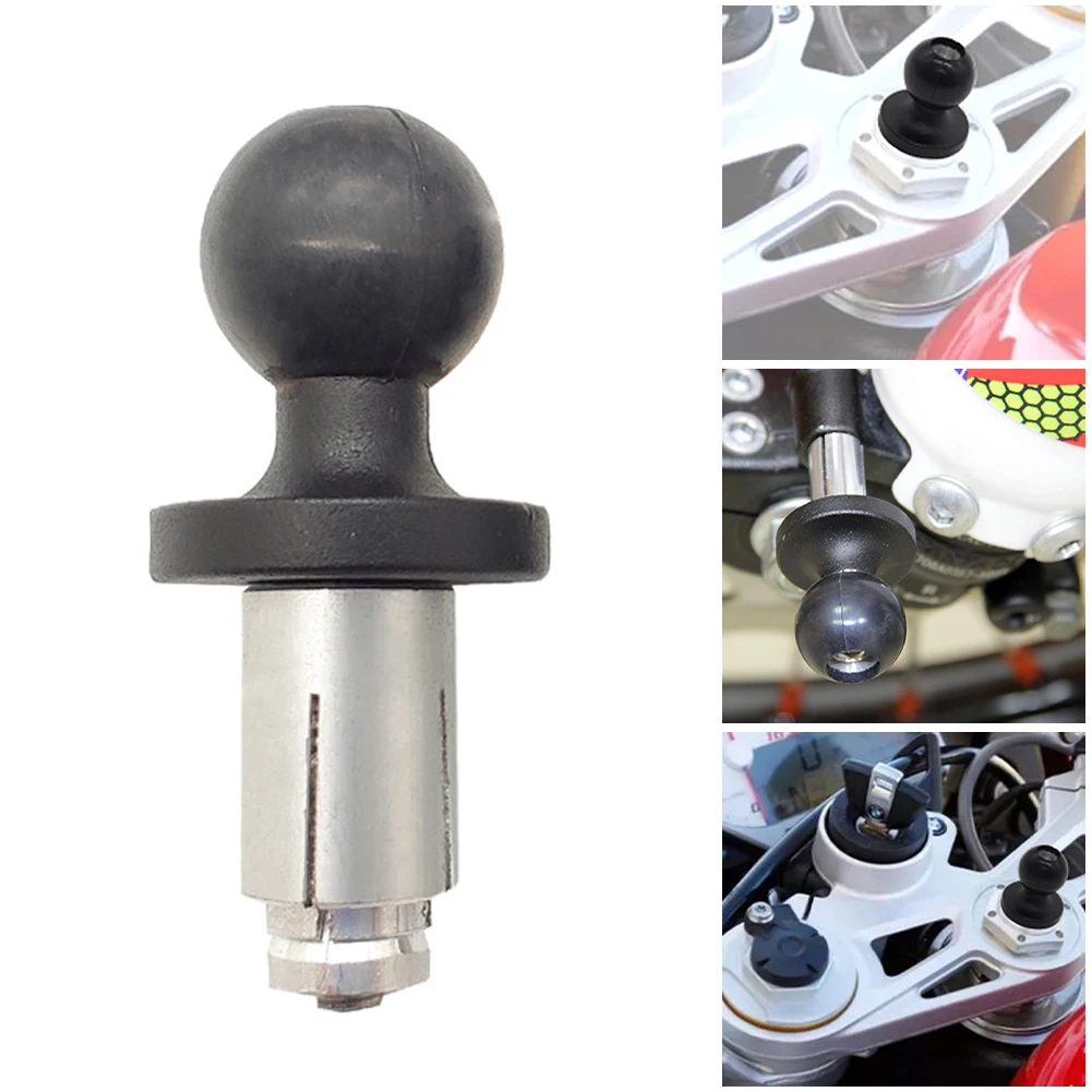 Aluminum Base Rubber Motorcycle Bike Mount Black Fork Stem Base with