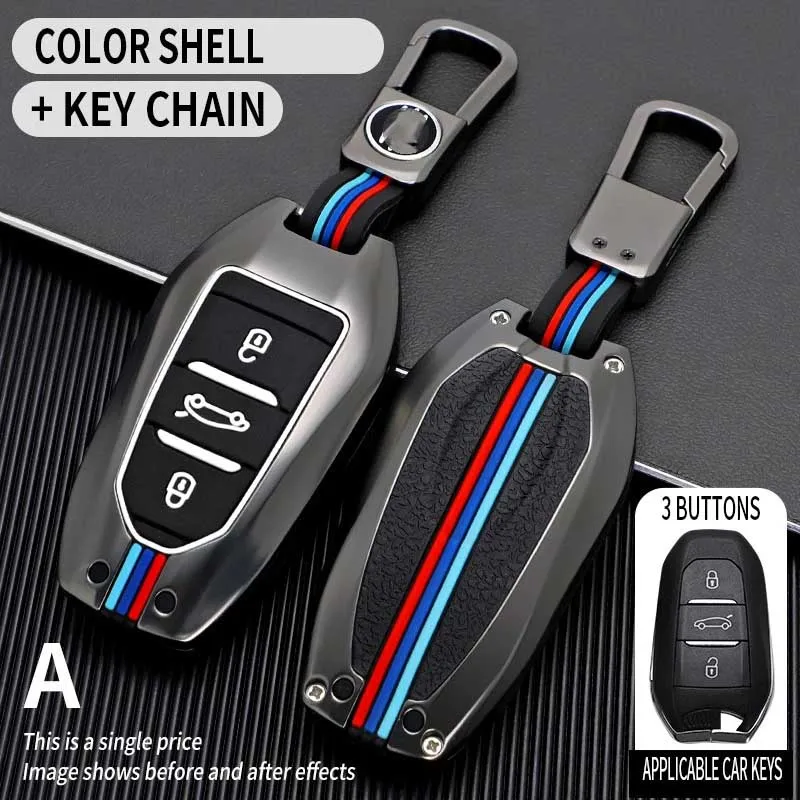 Copertura Della Cassa Chiave dell'automobile Per Peugeot 207 3008 208 308 2008 307 508 5008 407 301 206 Citroen c1 c2 c3 c4 grand picasso c5 ds 3 5 Auto - S22c0163cc48b4b91ac056faf009cecebd
