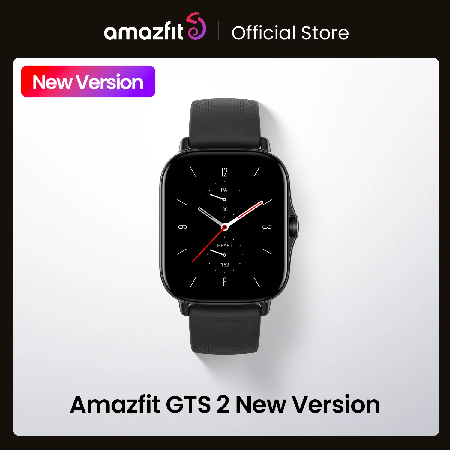  [New Version ] Amazfit GTS 2 Smartwatch All-round Health and Fitness Tracking Smart Watch Alexa Built-in For Android IOS Phone 