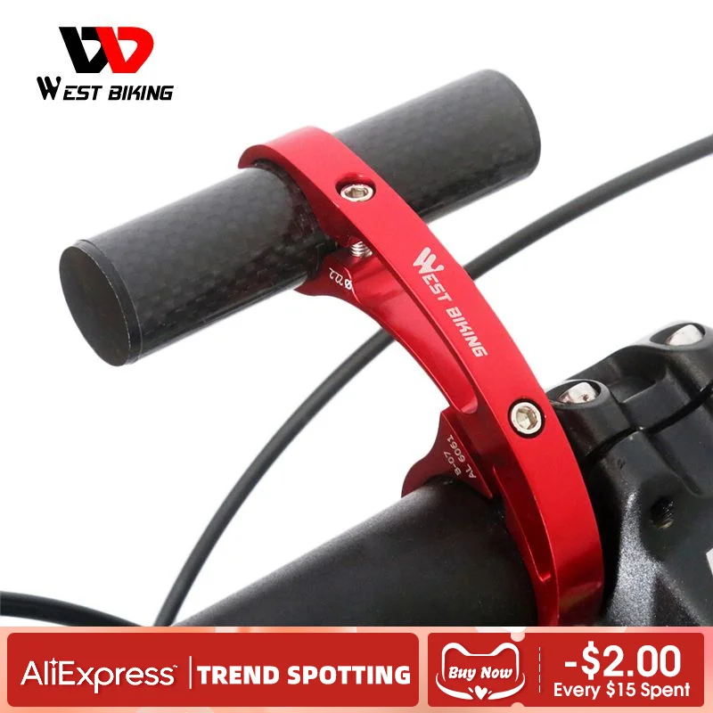 WEST BIKING Bike Handlebar Extension Bicycle Computer Bell Bracket