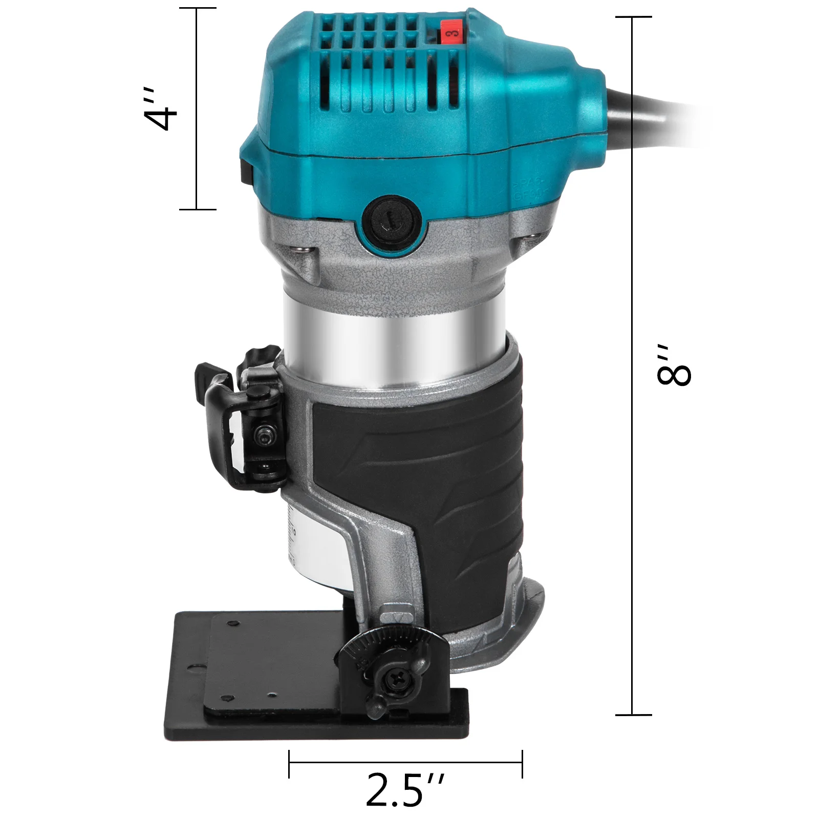 VEVOR Wood Router Wood Trimmer Machine Electric Hand Trimmer 30000RPM Power Carpentry Tool Woodworking Trimming Grooving Carving 6