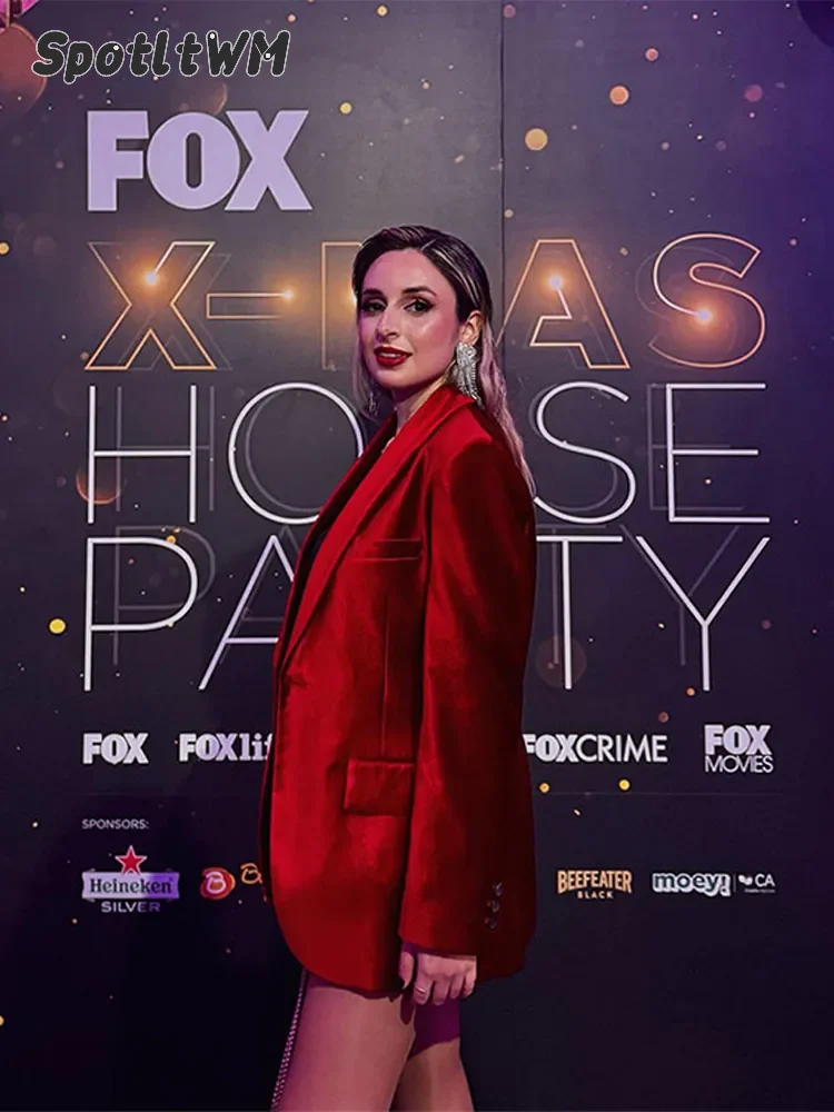 

Модная женская бархатная куртка с карманами, винтажная однобортная шикарная Женская куртка с отложным воротником, осенне-зимняя Офисная Женская верхняя одежда