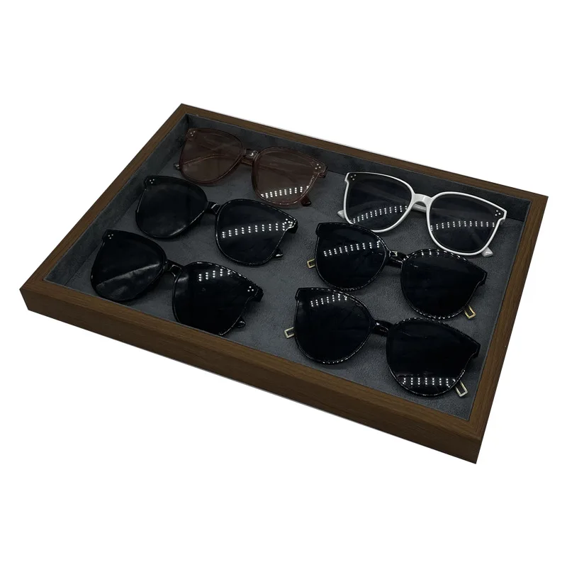 12 Grids Wood Jewelry Organizer Tray Stackable Jewelry Drawer Tray Bracelet Watch Showcase Display Storage