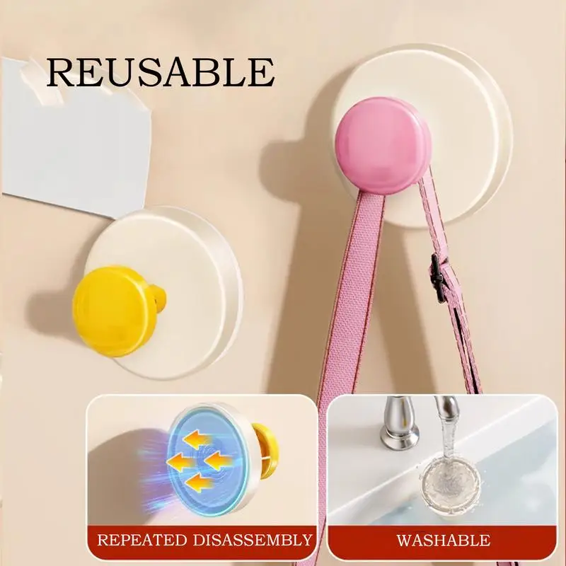 YOHOM Suciton Towel Holder Set 3 Pieces Towel Ring And Hooks For Shower