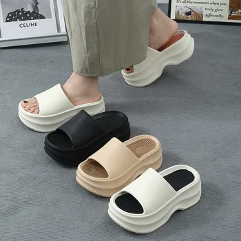 Eyriphy Thick Bottom Slippers Women Outdoor Beach Sandals Fashion Bathroom Slides Female Open Toe Slippers Cozy Soft Sole Shoes 1