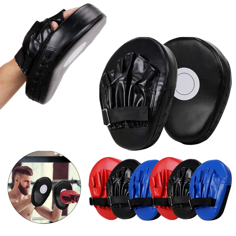 Curved Boxing Hand Target PU Leather 5-Finger Hand Target Breathable Kickboxing Pads Boxing Focus Pad for Martial Arts Training