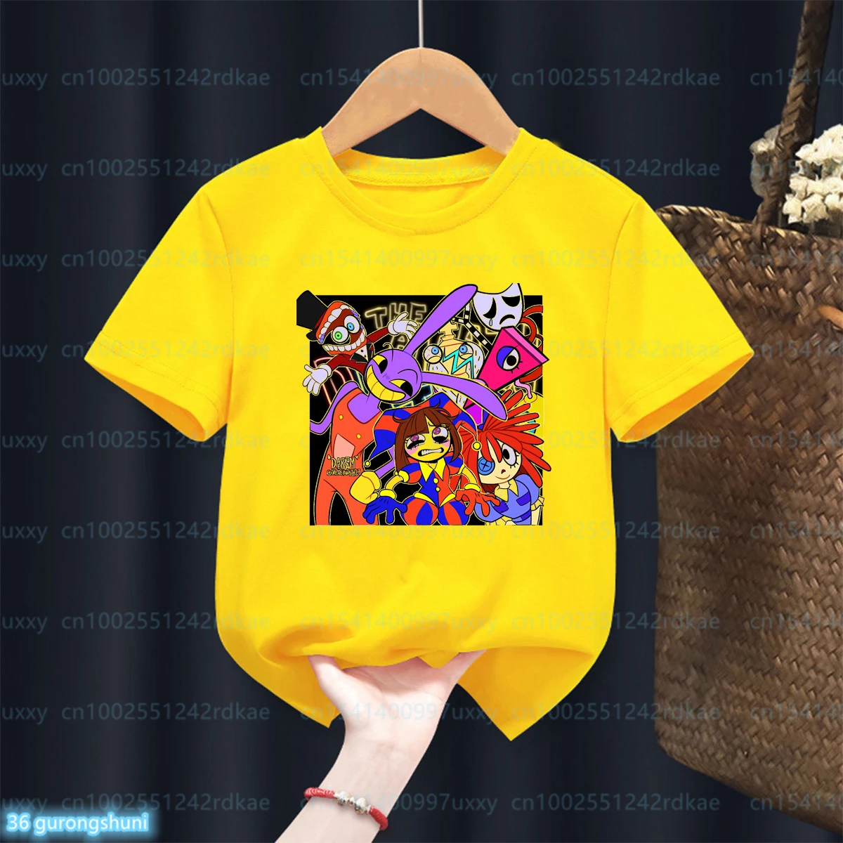 Camiseta divertida para niños y niñas, camisa con estampado gráfico de circo Digital, videojuego, moda Unisex, venta al por mayor