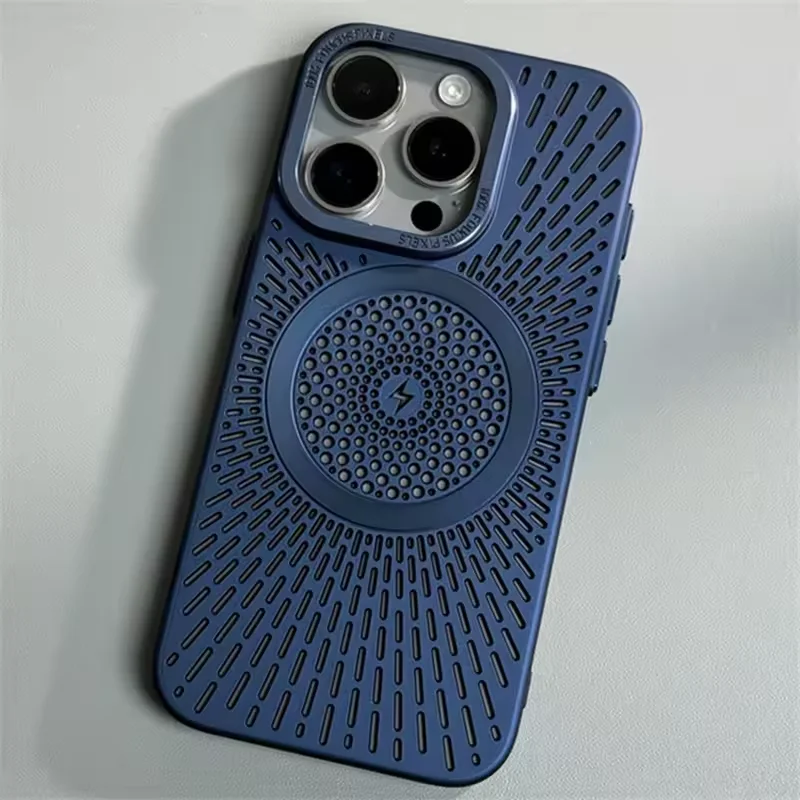 Sleek Ultra Slim Heat-Breathable Magnetic Phone Case with Lens Overlay