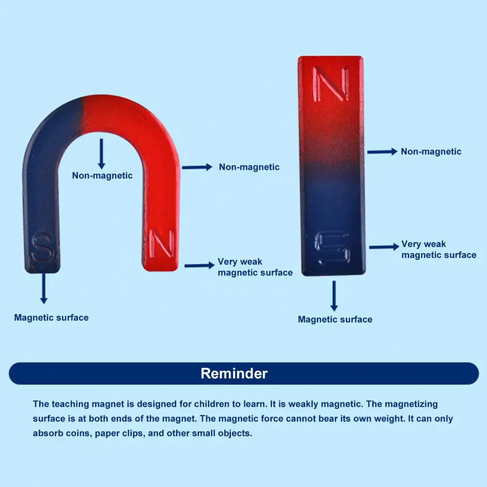 Educational Toy Physics Experimental Equipment Physics Magnet Toy Funny Wisdom Entertainment Assorted Strong Magnet Toy Kit Physics Magnetic Experiment