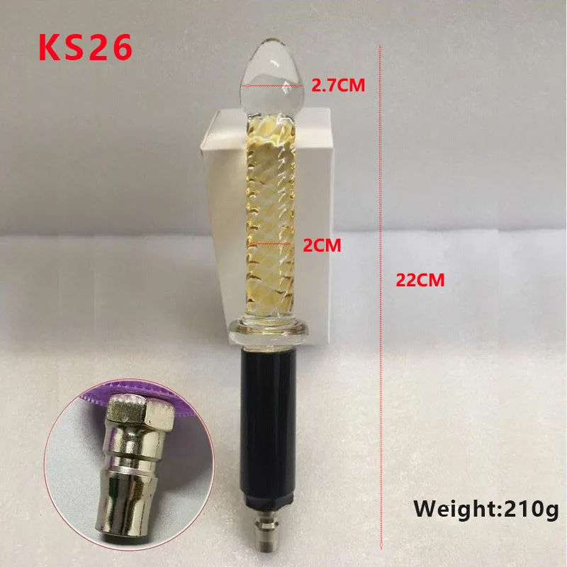 Glass Anal Dildos with Vac-u-Lock Interface Sex Machine Accessories Anus Plug Sex Toys for Women and Men