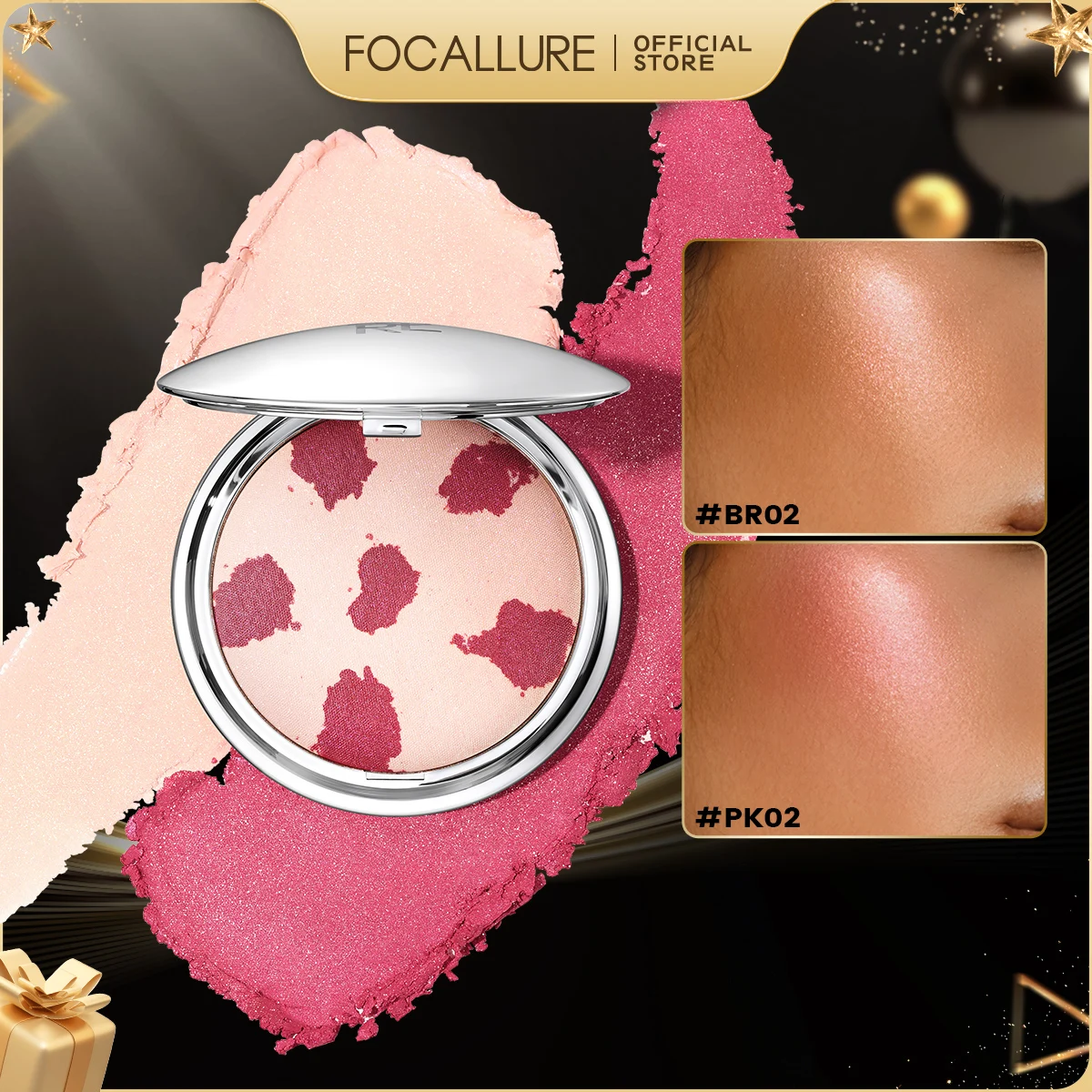 Shimmer Face Bronzers Highlighter Palette Natural Brightening Pearlescent Pressed Powder face bronzer