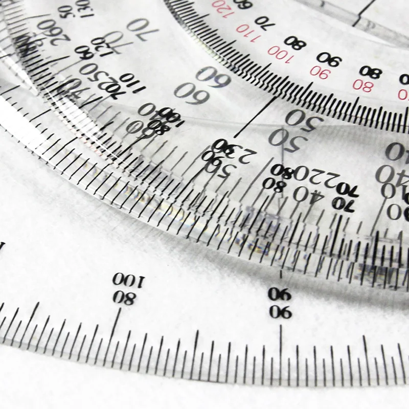 Portable 10-20CM Plastic Goniometer Ruler with Swing Arm - School Office Supplies