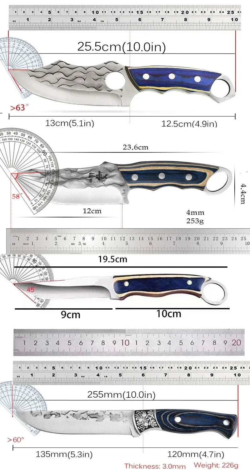 Stainless Steel Handmade forged Knife for Kitchen Cooking Household Fruit Vegetables Meat Cleaver Butcher Utility kitchen knife