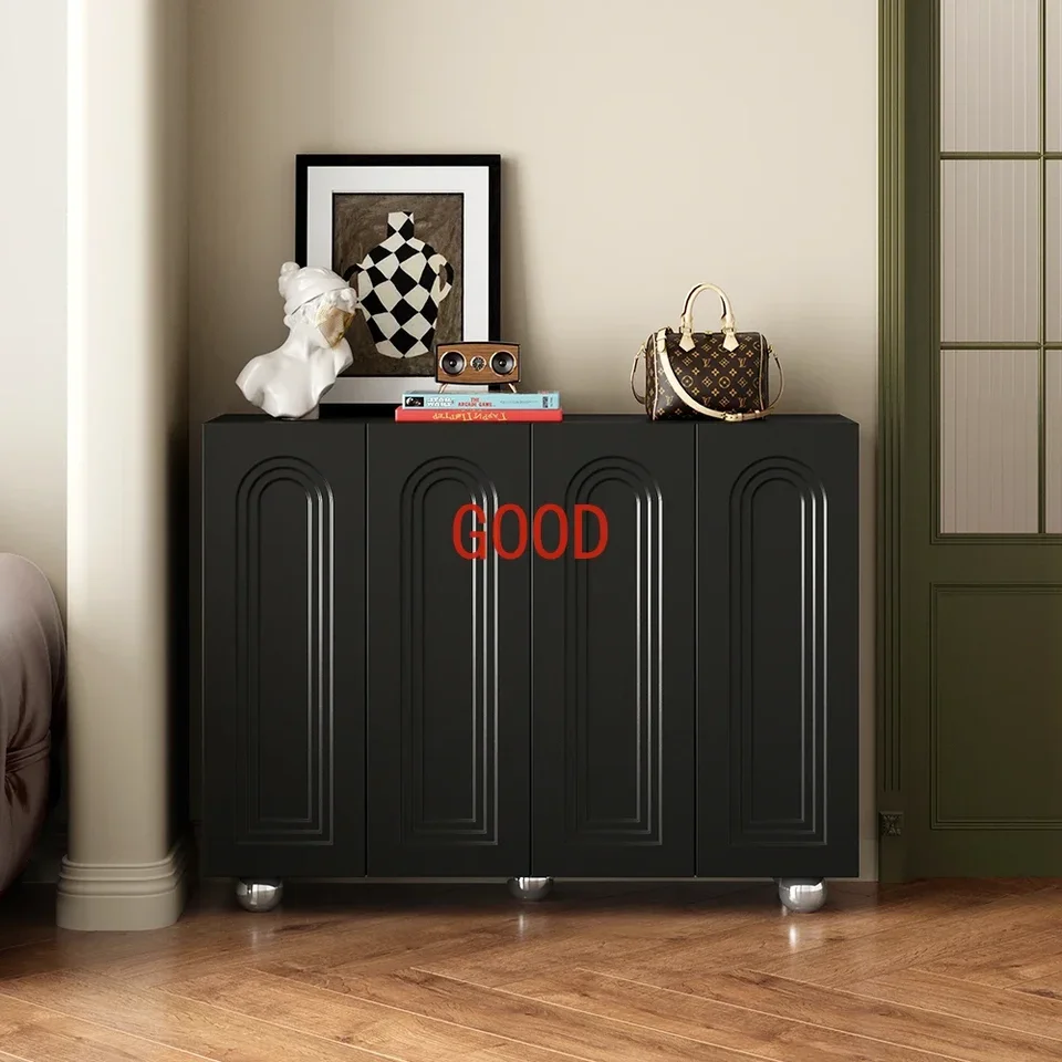 修道院のキャビネット 修道院のキャビネット Black Retro Shoe Cabinet Home Doorway Simple