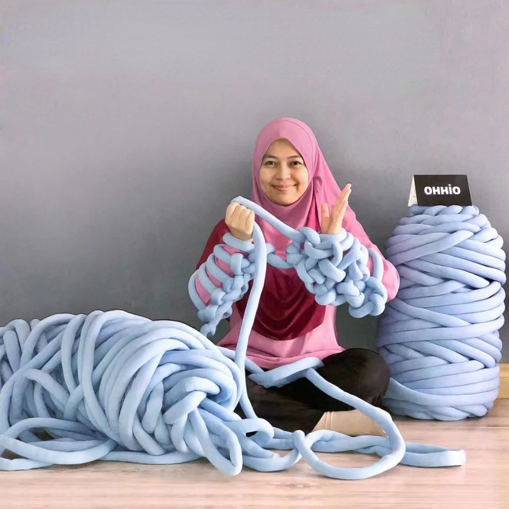 

Woven Blanket Throw Pillow Production Material Super Thick Core Line DIY Filled Cotton Throw Pillow Wool Thread Cloth Strip 1kg