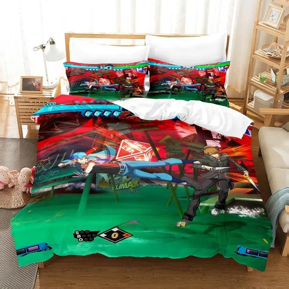 New Game Persona 4 Bedding Set Single Twin Full Queen King Size Bed Set Adult Kid Bedroom Duvet Cover Sets Anime Bed Sheet Set