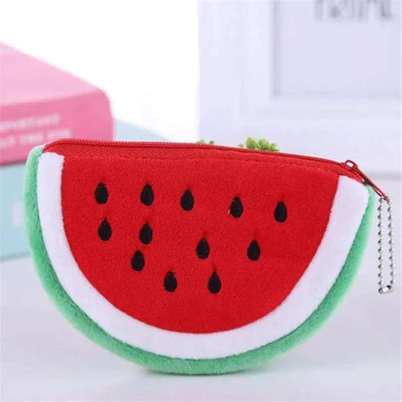 HUANZHI New Japan Cute Plush Snapper Fish Doll Coin Purse Wrist Bag Mini Cute Zipper Girl Coin Wallet Cable Headset Bag