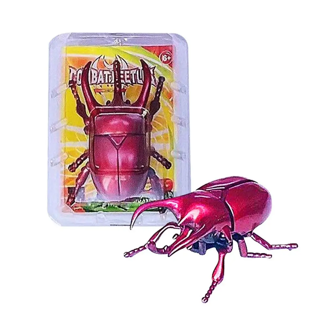 Plastic Cement Wind Up Beetle Toys Realistic Insect Figures Clockwork Toy Children