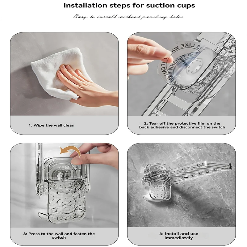 Wall Mounted Foldable Drying Rackwith suction Clothes Loop Hanger Rack Windproof clothes Dryer Invisible Wall Hanging Organizers 6