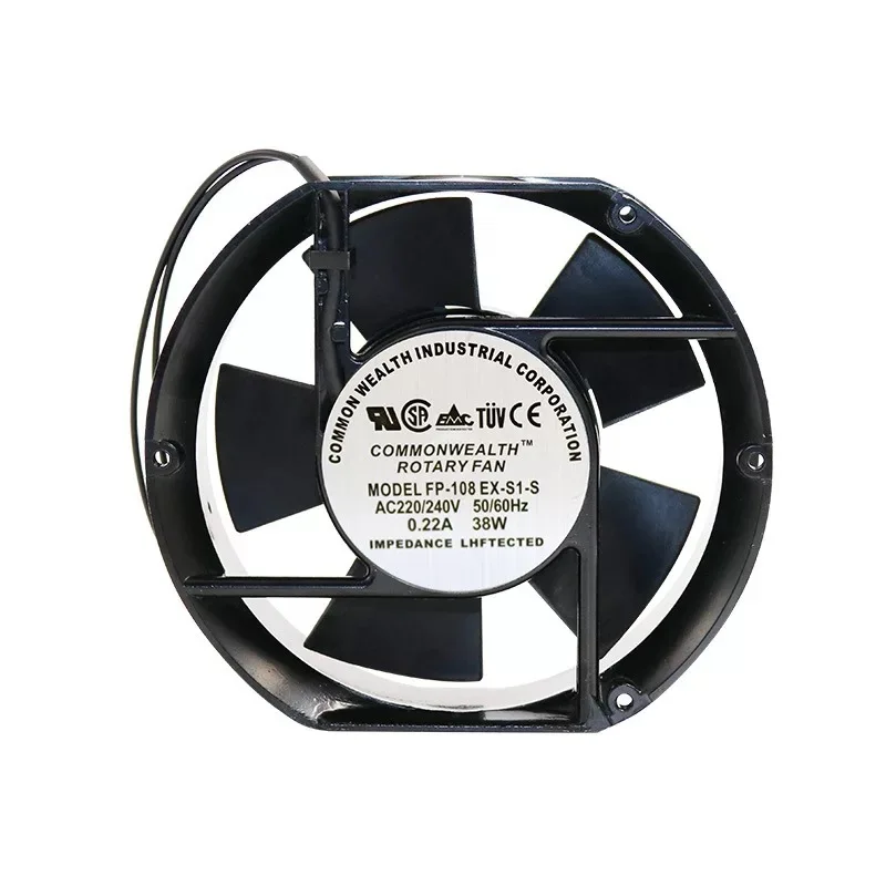 

Axial Fan FP-108EX-S1-B 220V 38W Dual Bearing Cooling Fan Oval 172x150x51mm