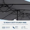 13ft Large Patio Umbrellas with Base Included, Rectangle Oversized Double Sided Umbrella Outdoor Patio for Pool, Market, Deck 4