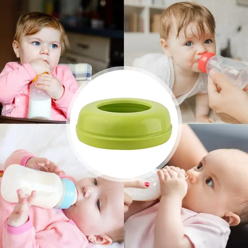 5 pieces Baby Bottle Collar Rings Replacement Screw Rings Leak-Proof Baby Bottle Accessories Food-Grade For Feeding