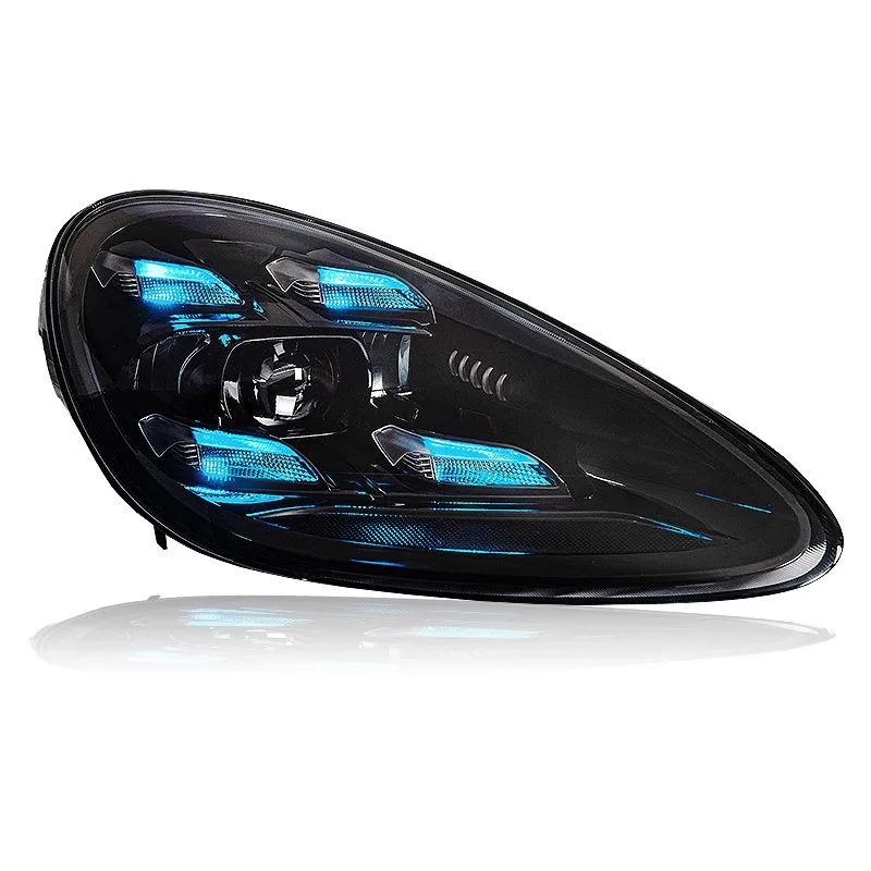 포르쉐 카이엔 LED 헤드라이트 프로젝터 렌즈용 자동차 조명, 2011-2014 전면 DRL 매트릭스 LED 헤드 램프, 자동차 액세서리