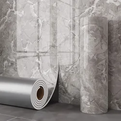 PVC Waterproof Marble Pattern Vinyl Wall Sticker for Bathroom and Kitchen Imperfections (Style B)