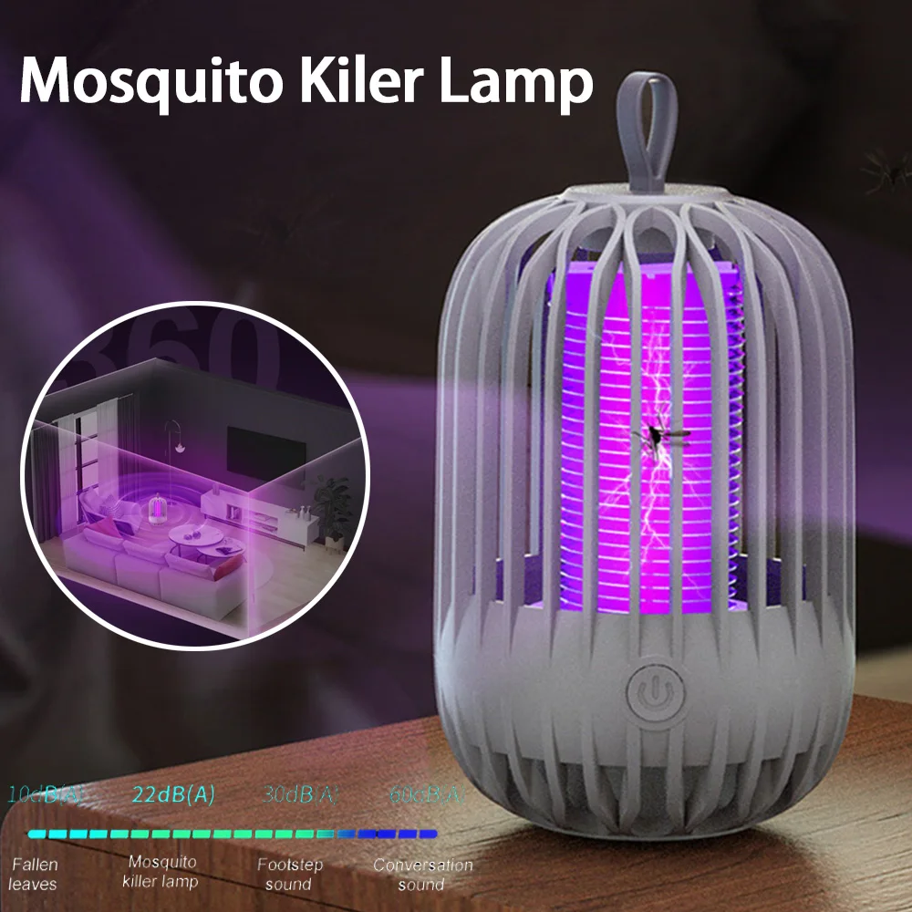 Mosquito Kiler Lamp Rechargeable Electric Mosquito Repllent Outdoor Protection Net UV Light for Garden Camping