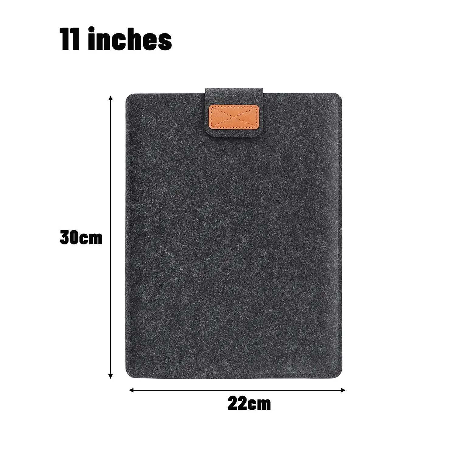Sleek Felt Tablet Protective Sleeve - Shockproof Carrying Pouch