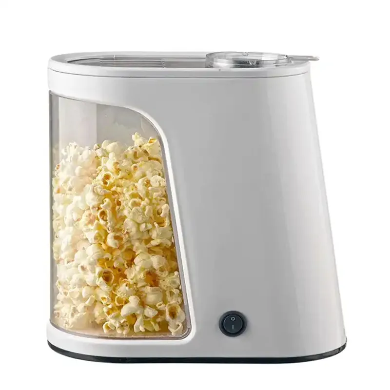 New Plastic White Electric Mini Portable Hot Air Popcorn makers 1200 Watt for Home Household Use oil free