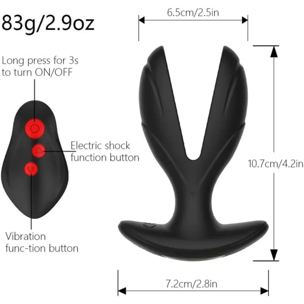 Electric Shock Prostate Massager Wearable Anal Plug Vibrator Wireless Dildo Butt Plug Anus Dilator Ass Sex Toys for Man Woman 18
