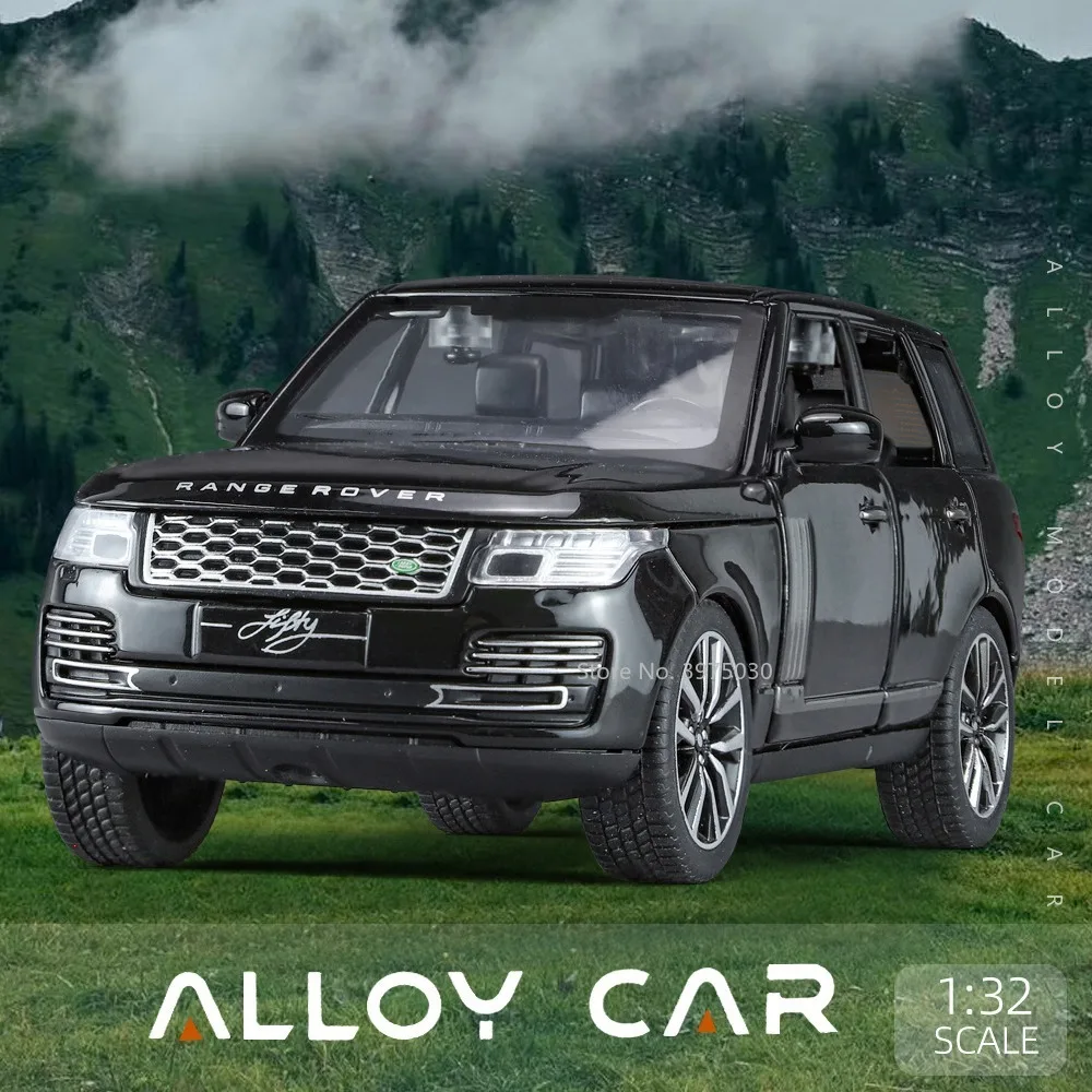 

1/32 Alloy Car Model Toy Land Rover Sports SUV Metal Diecasts Off Road Vehicles Sound Light Model Toys For Collection Kids Gift