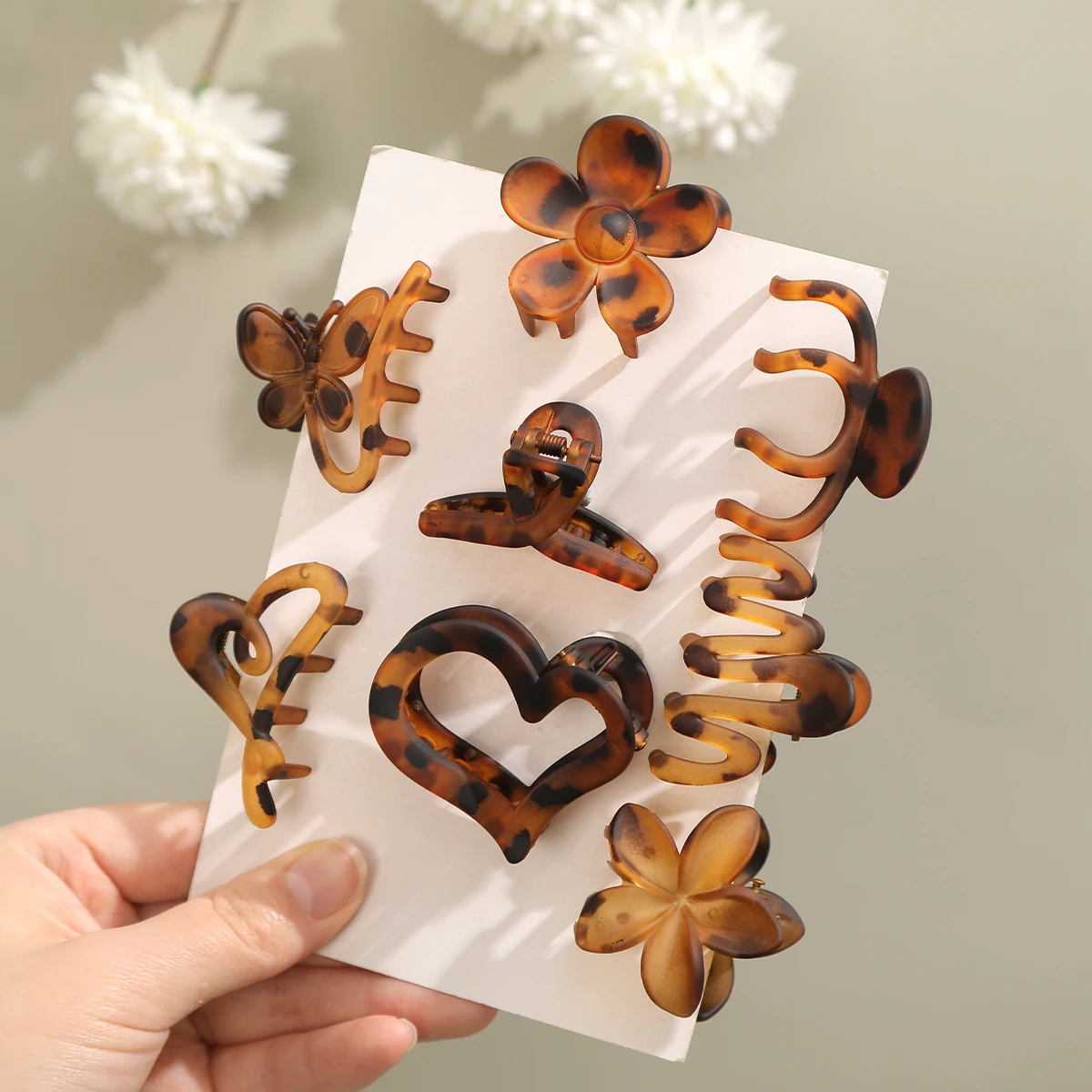 Black Small Hair Claws Girtls Cute Heart Flower Hairpin For Women Styling Korean Hairpin Crabs Fashion Hair Accessories Clmps