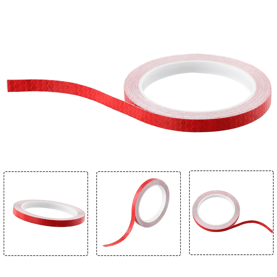 Bike Stickers Reflective Tape Car Door Wheel Eyebrow Sticker Bicycle Strips Self Adhesive Safety Warning Tape Reflective Sticker