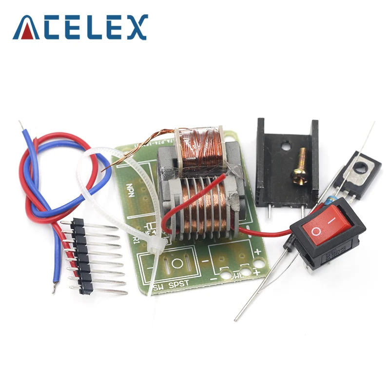 고주파 DC 고전압 아크 점화 발전기 인버터, 부스트 스텝 업 18650, DIY 키트, U 코어 변압기 스위트, 3.7V, 15KV