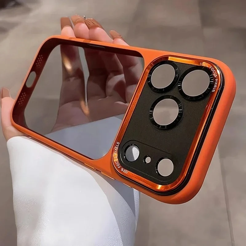 Premium Transparent Shockproof Phone Case with Lens Film Protection