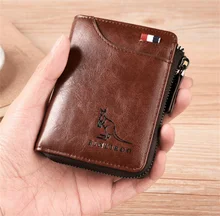 

Brand Soft Men Wallets Fashion New Card Holder Multifunction Organ Leather Purse For Male Zipper Wallet With Coin Pocket