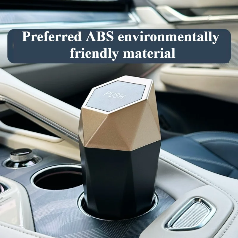 1pc Car Trash Can Mini Cup Holder Diamond Shaped Trash Can Desktop Storage Box Car Garbage Cans Garbage Bin