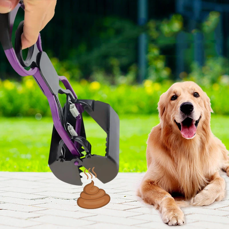 Pet Pooper Scooper Dogs Shit Clip Long Handle Jaw Poop Scoop Outdoor