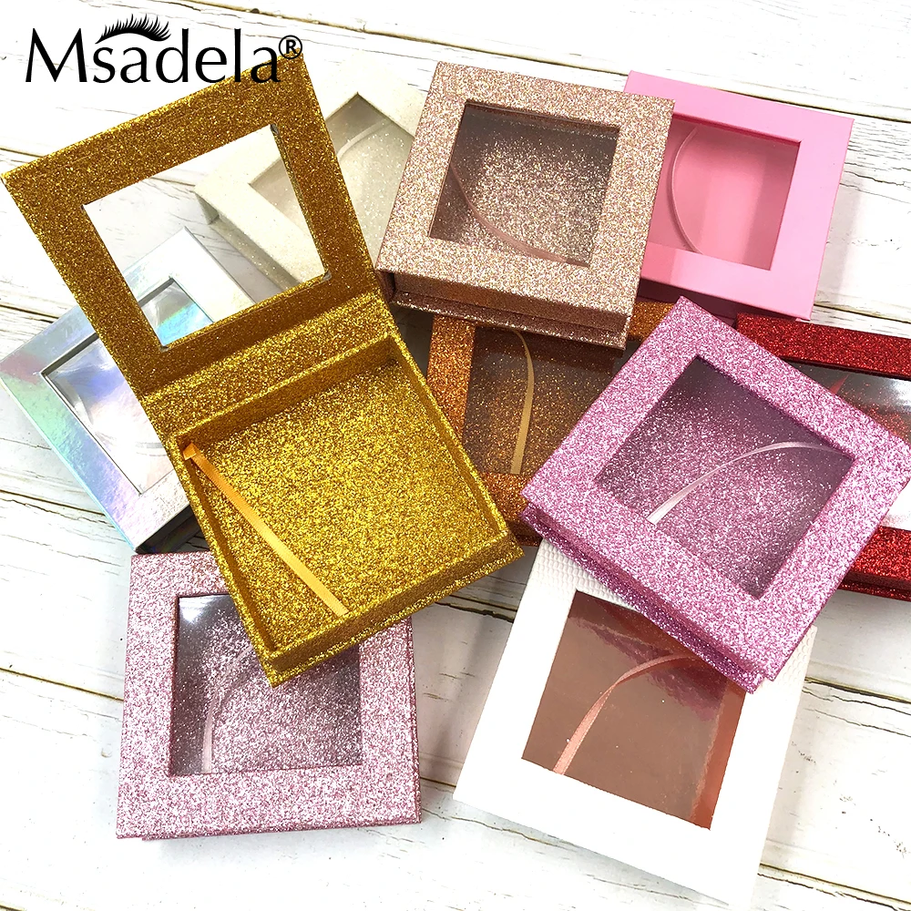 Handmade 25MM Mink Eyelashes Wholesale Bulk Fluffy 5D Mink Lashes Boxes Packaging Cases Supplies Makeup Tools 3D Fake Eyelashes 3