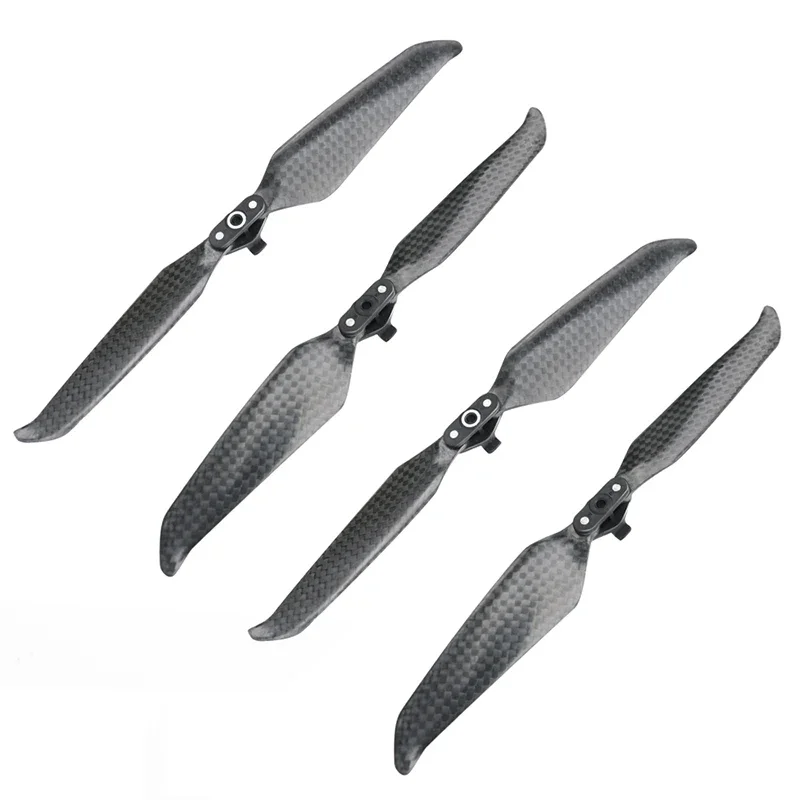 Lot de 4 hélices silencieuses pour DJI Mavic Air 2 et Air 2S, présentées sur fond blanc avec l'emballage d'origine.