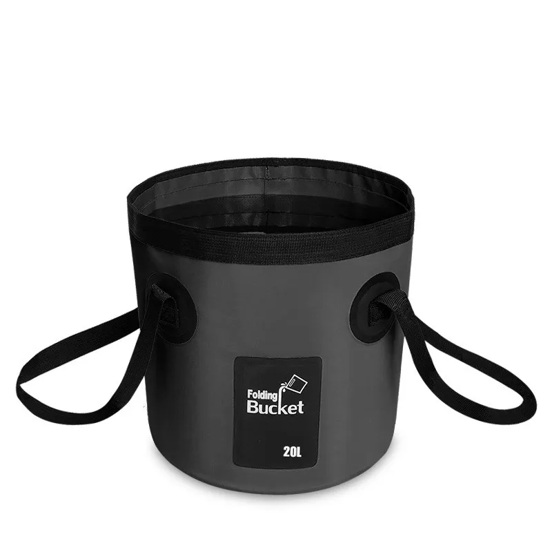 Portátil balde água armazenamento saco, impermeável pesca dobrável balde, 12l, 20l