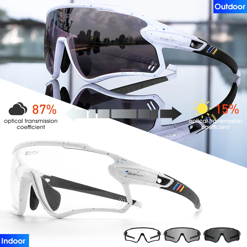 SCVCN Cycling Sunglasses Men Bike Glasses Sports Bicycle Goggles Outdoor MTB Road Running Sunglasses UV400 Protection Eyewear