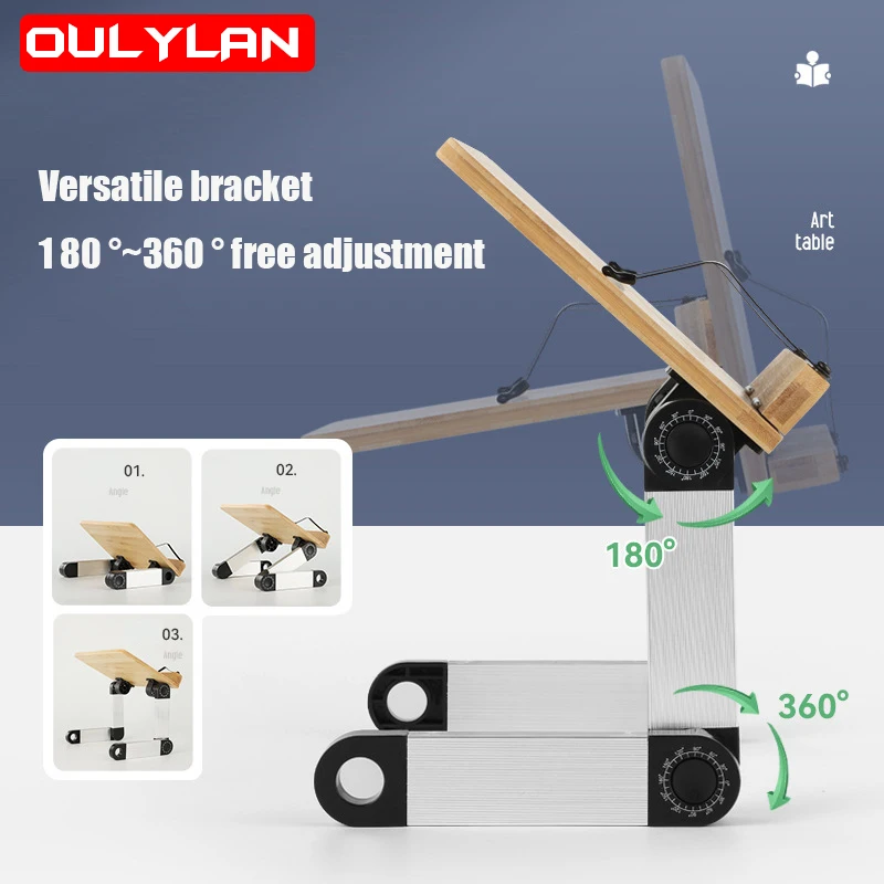 

Multi-functional Wooden Reading Stand Laptop Computer Stand Folding Notebook Adjustment Liftable Reading Laptop Stand